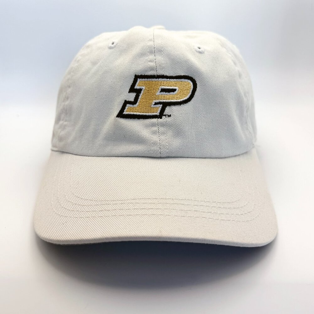 Purdue Boilermakers Ahead Golf Hat - White Bungee Adjuster